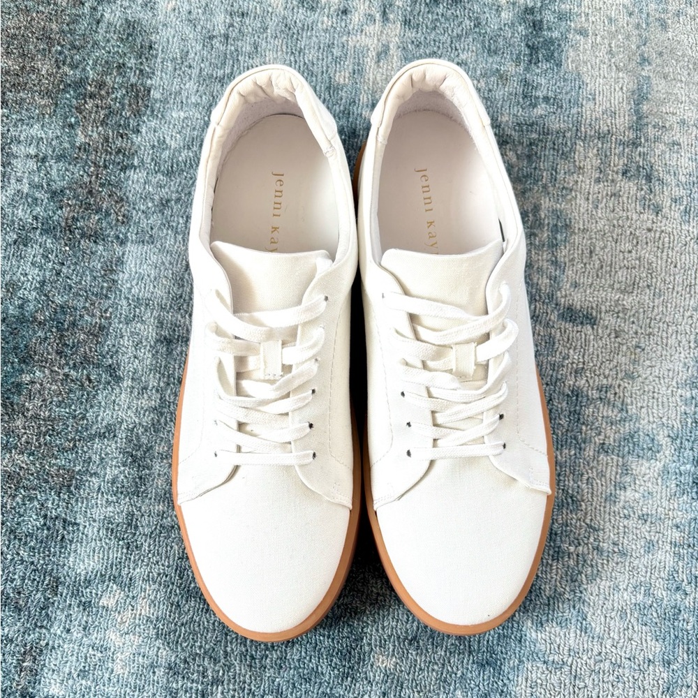Jenni Kayne Canvas Skater Sneaker in Cream NEW